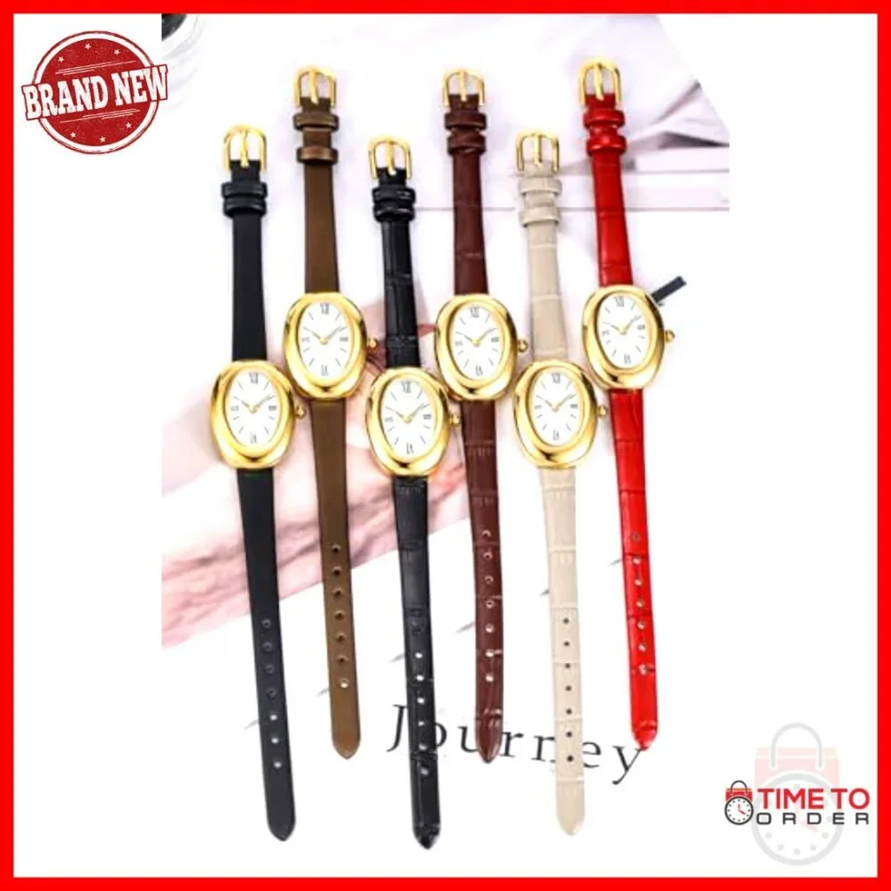 Elegant Gold-Tone Bangle Watch Quartz Movement Minimal Chic Wristwatch